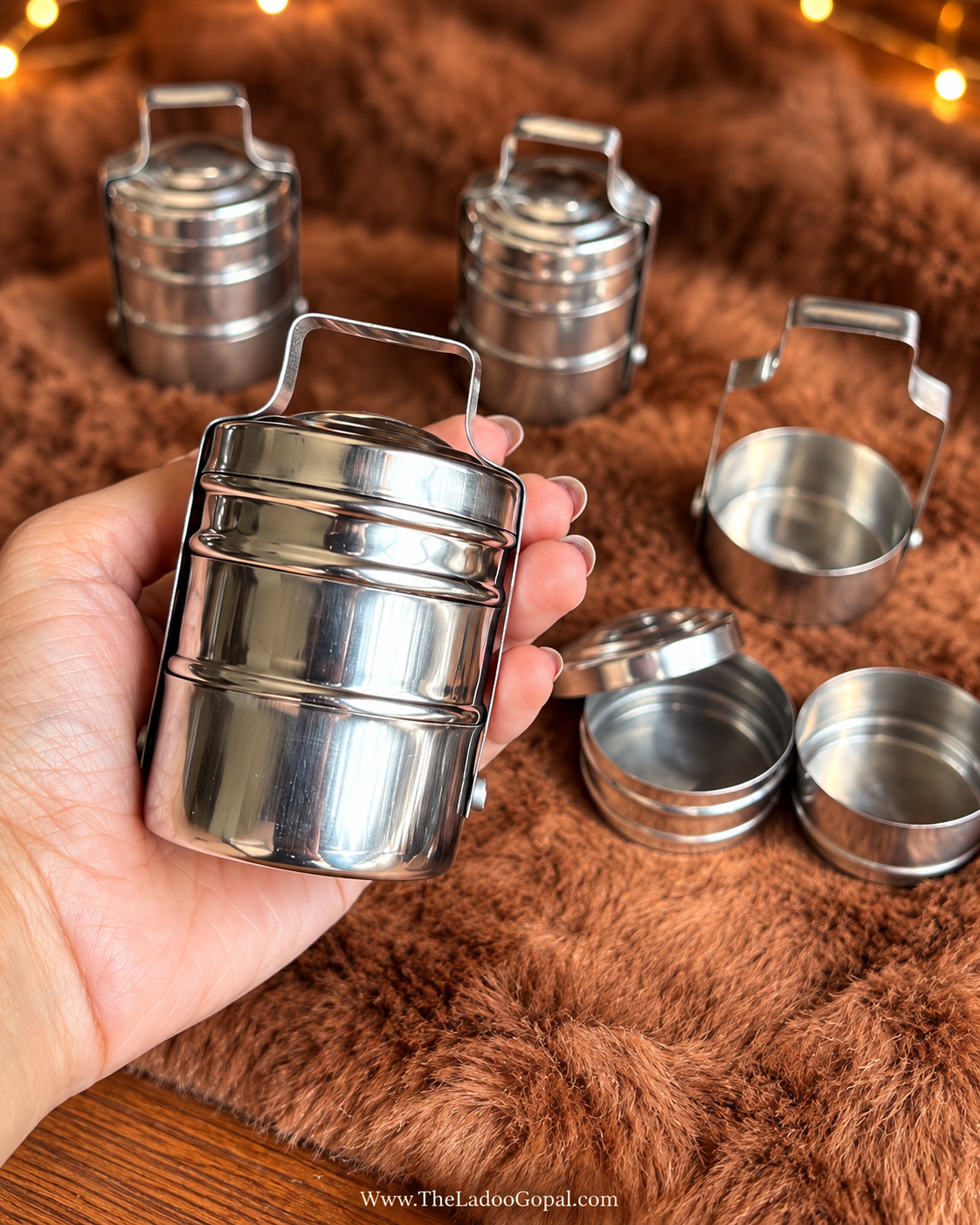 Steel Tiffin Box for Laddu Gopal ji (Banta ji) 🍴
