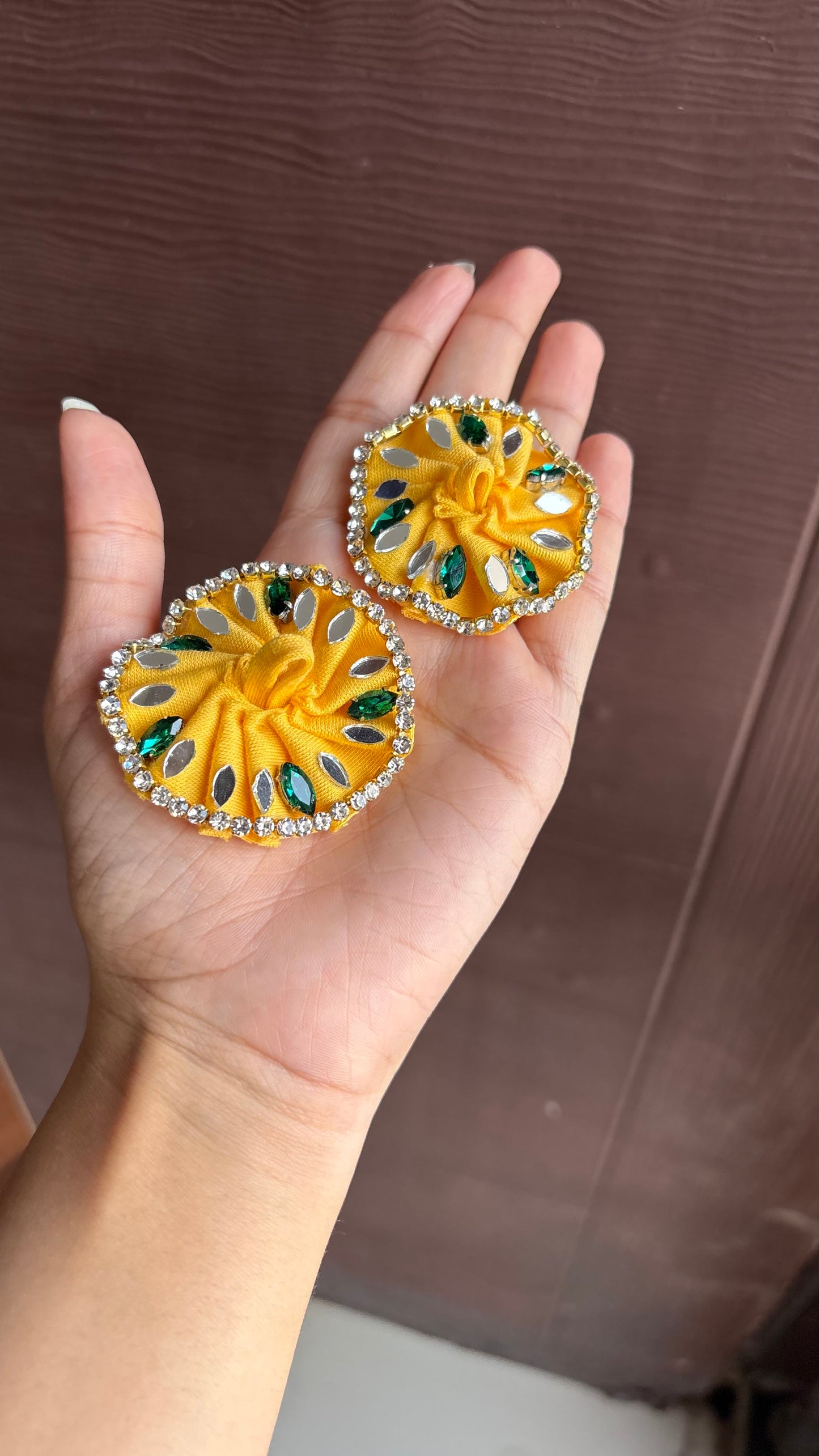 Gopu Yellow & Green Emerald 💛💚 Designer Frock 1 piece