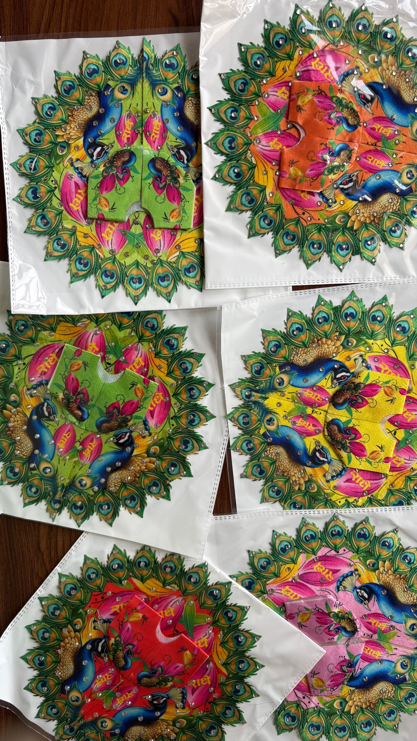 3D Radhe & Peacock Frock Size 2