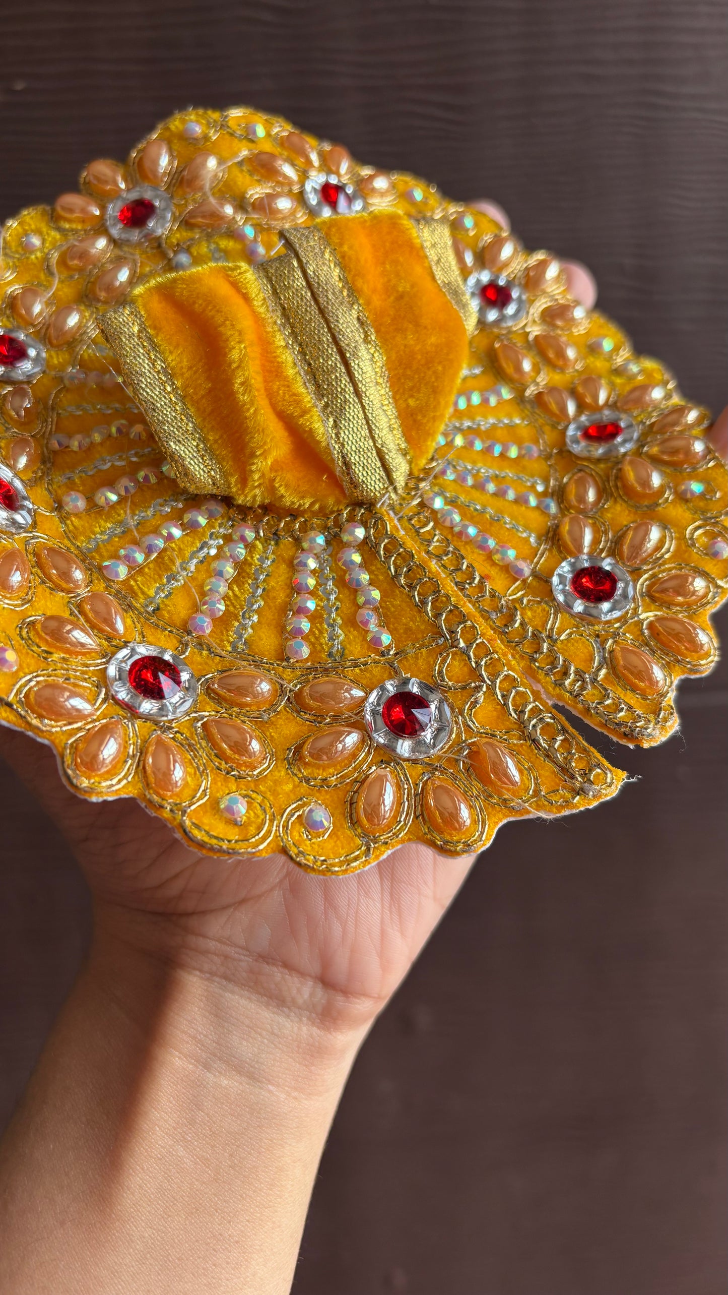 Heavy Intricated Velvet Frock laddugopal Size 0