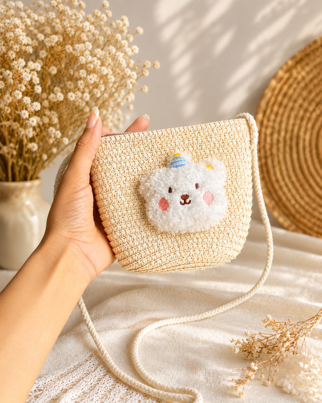 Cute Teddy Bear Mini Sling Bag for Girls