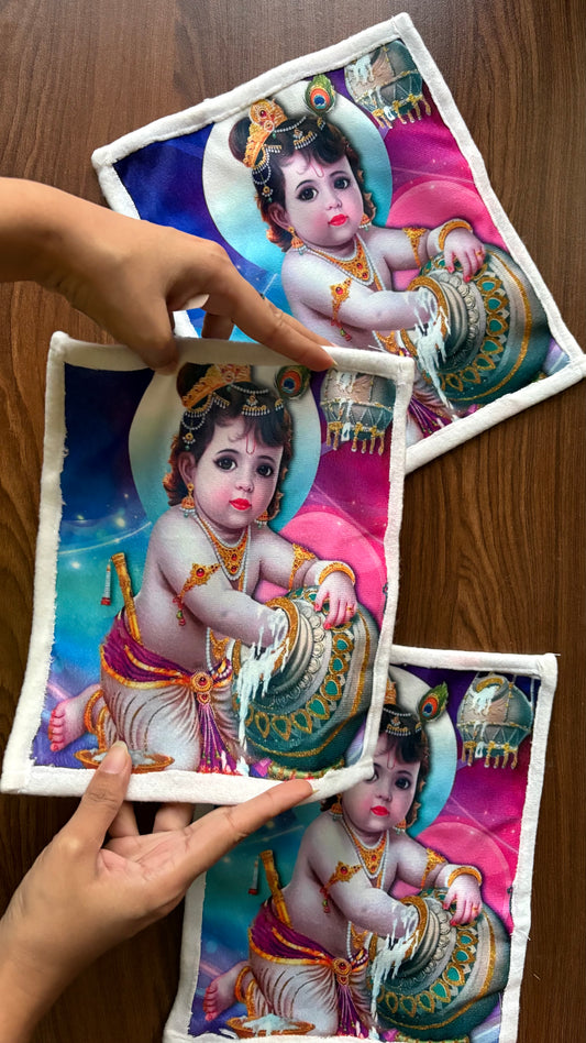 Ladoogopal Kambal Big Size 4,5,6,7 (Blue Purple Kanha)