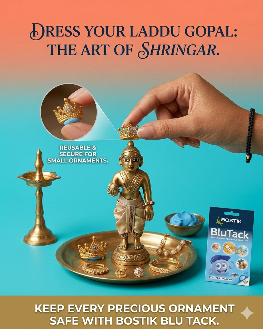 BluTack (Adhesive Wax - to stick Eyes,Tilak,Jewellery,Kalingi,Crown)