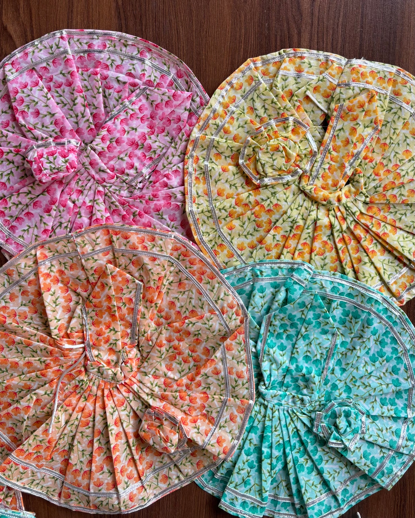 Summer Light Pastel Floral (Silver Gotta) Frock 👒🌞🌷 D2