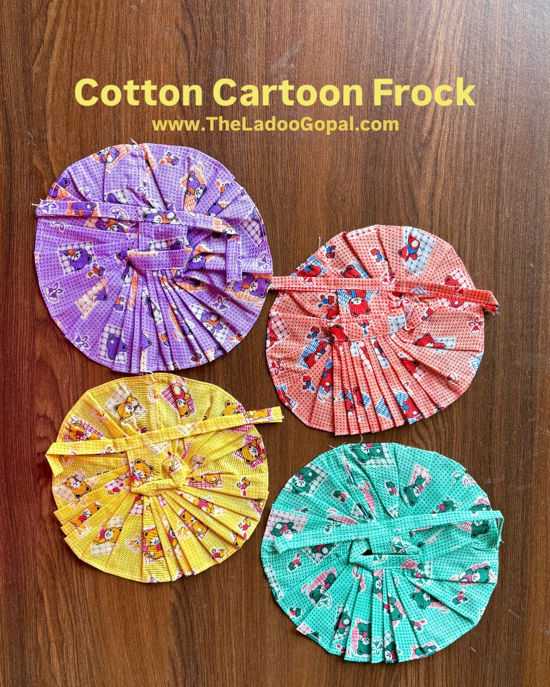 Cotton Cartoon Frocks ( For Ladoo Gopal & Radha Rani)
