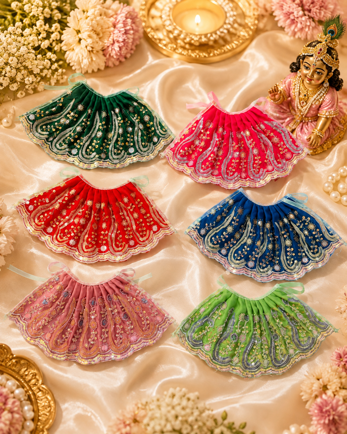 Navrang Shyam baba Dress Lehanga Patka (Size 3 inch)