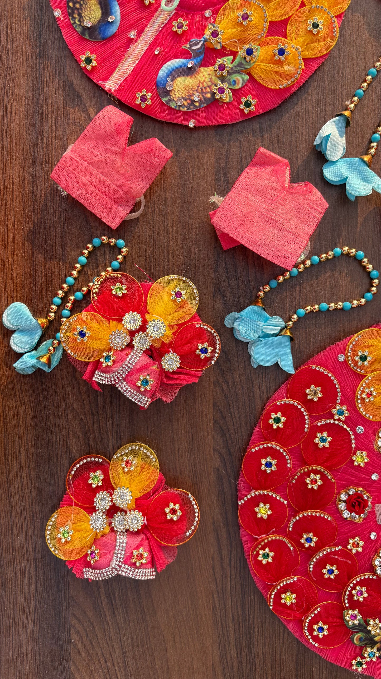 Pink Designer Poshak with Pagdi Size 5