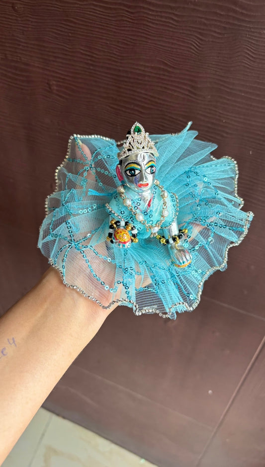 Blue Net Frock (Size 5) Handmade 🩵 C10