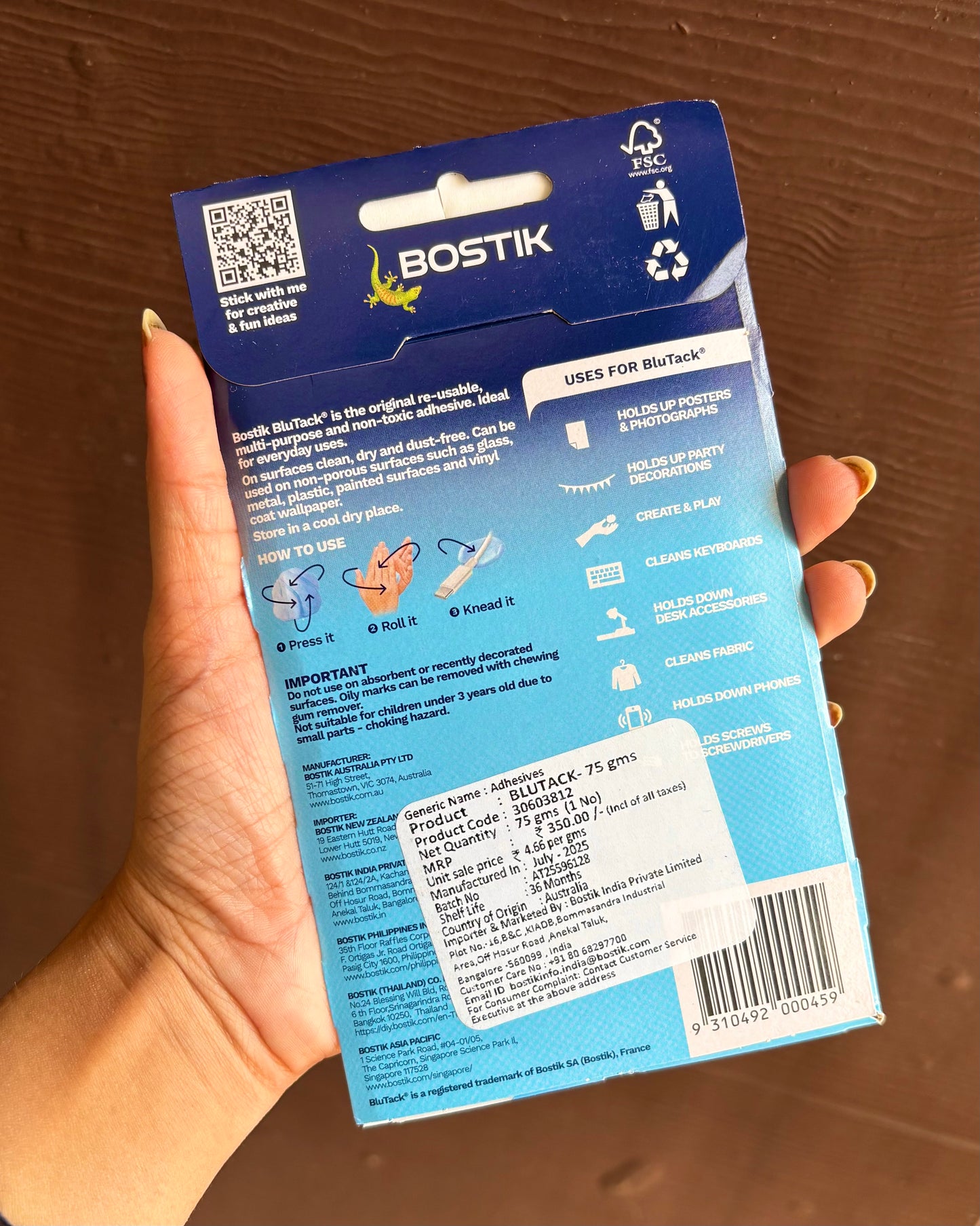 BluTack (Adhesive Wax - to stick Eyes,Tilak,Jewellery,Kalingi,Crown)