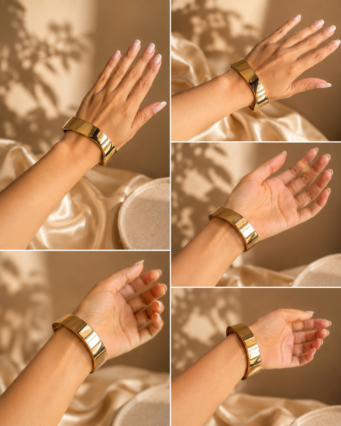 Luxury Gold Wavy Cuff Bracelet ⭐️ (Korean)