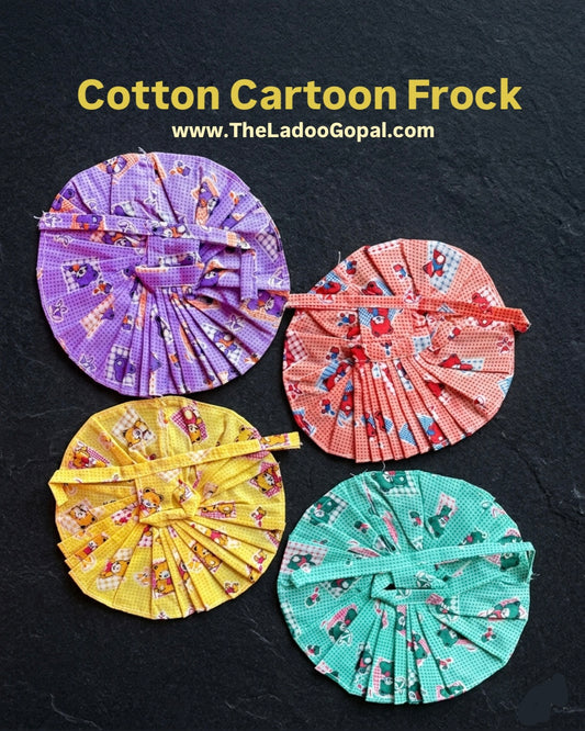 Cotton Cartoon Frocks ( For Ladoo Gopal & Radha Rani)