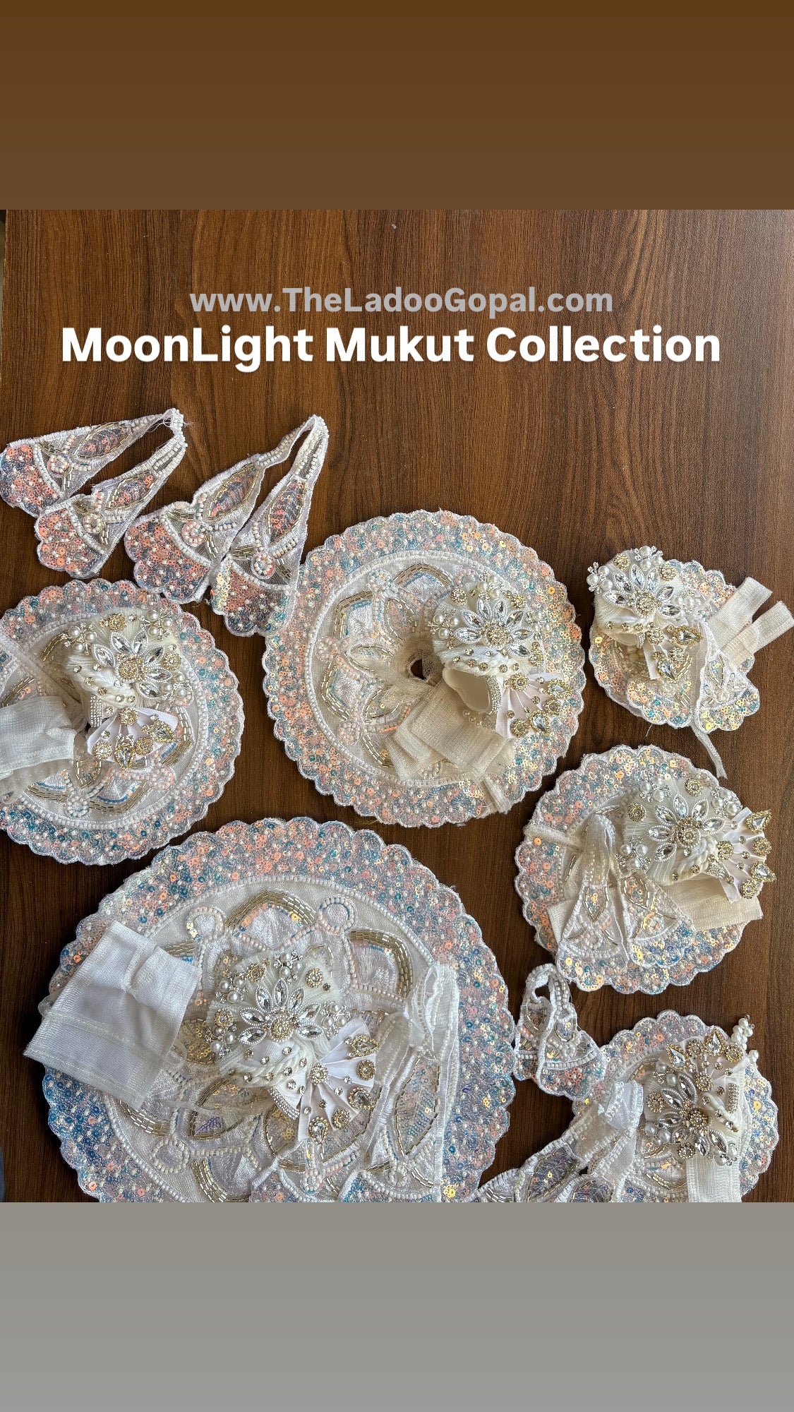 Silver Moonlight 🤍Collection + Mukut (Designer Frock)