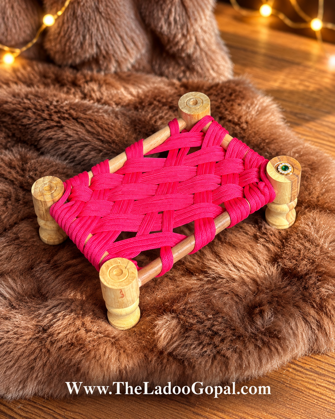 Charpai Pink 🩷 (Size 0,1,2) Wooden
