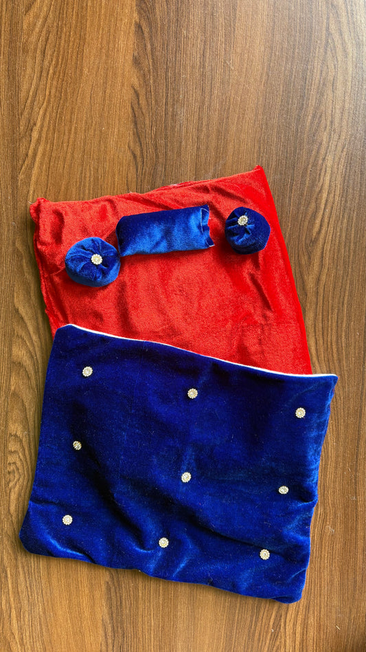 Velvet Bistar, Blanket, Pillow set (Size 1-8)