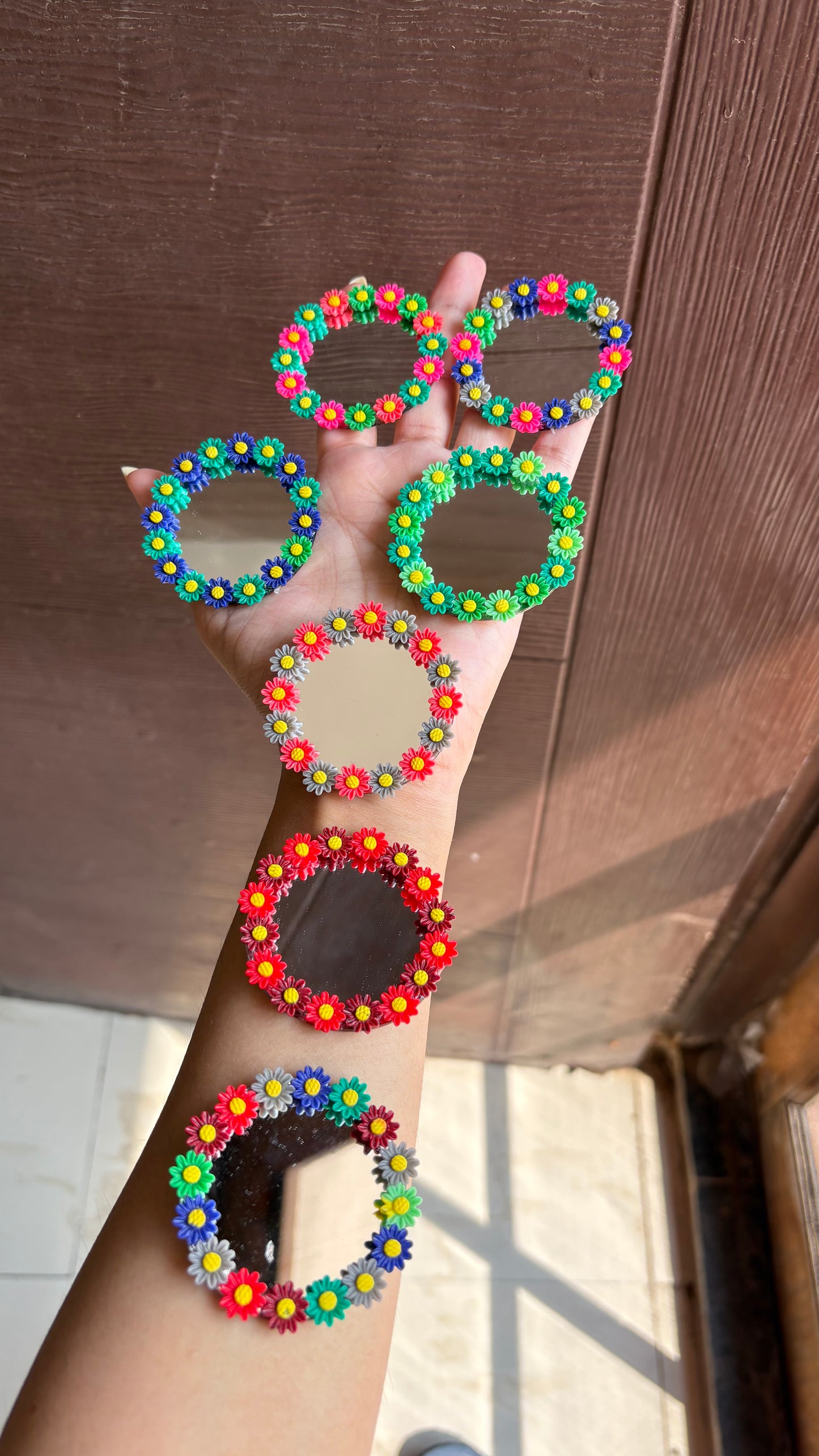 Round Floral Mirrors D2