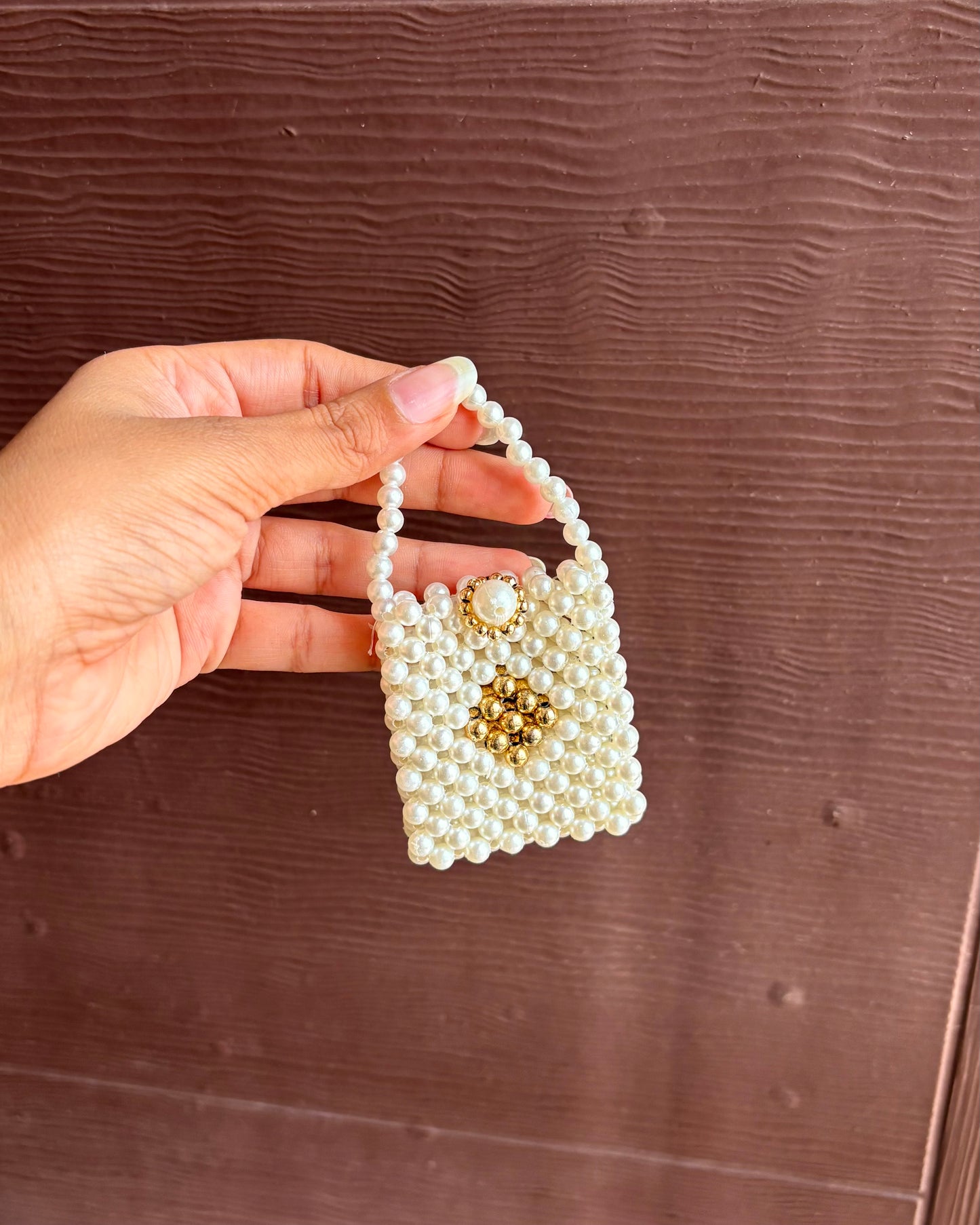 White Pearl Purse for Thakur ji & Radha Rani
