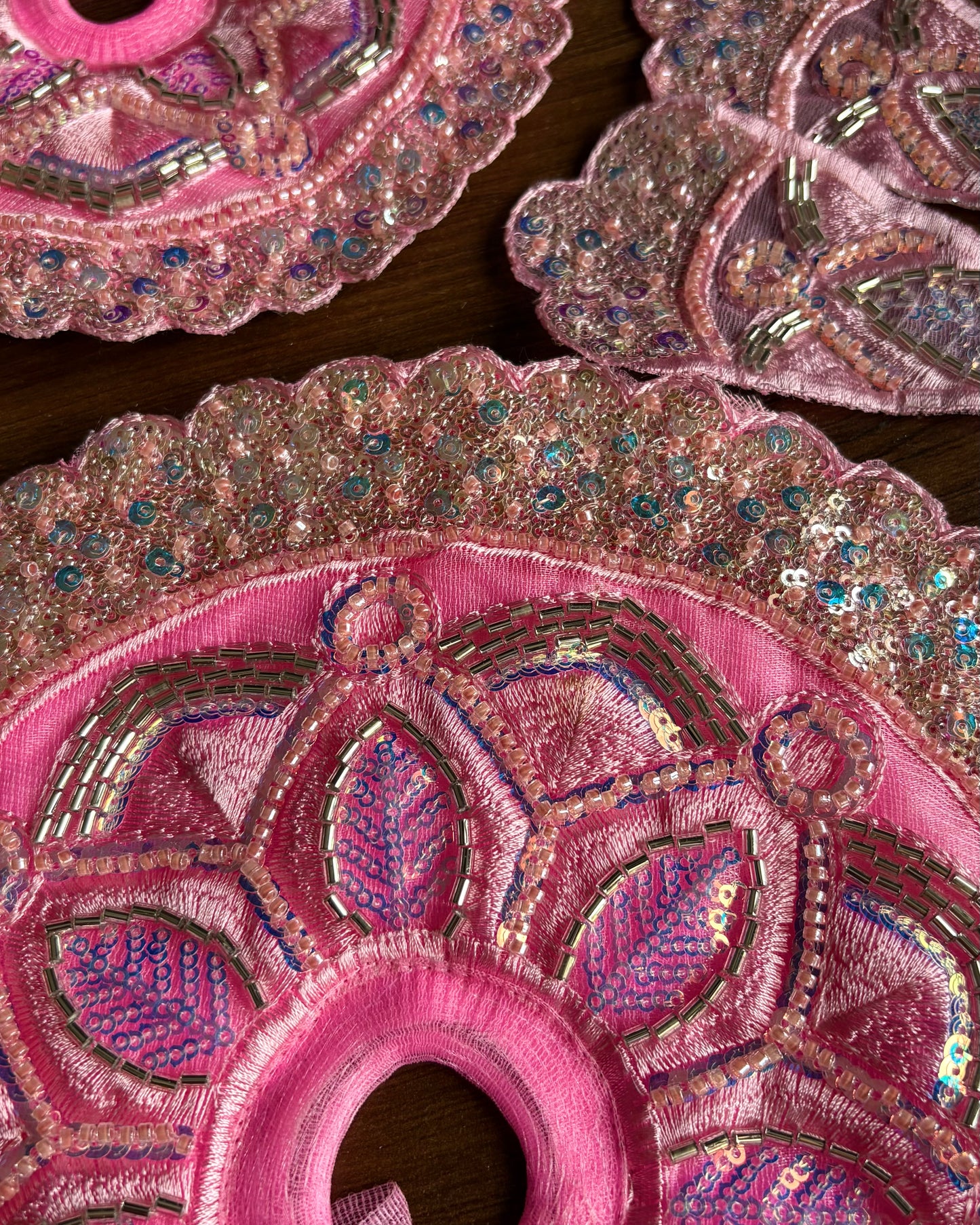 Blush Pink Handwork Collection Laddu Gopal + Mukut (Designer Frock) (4pc set) 🩷🌸