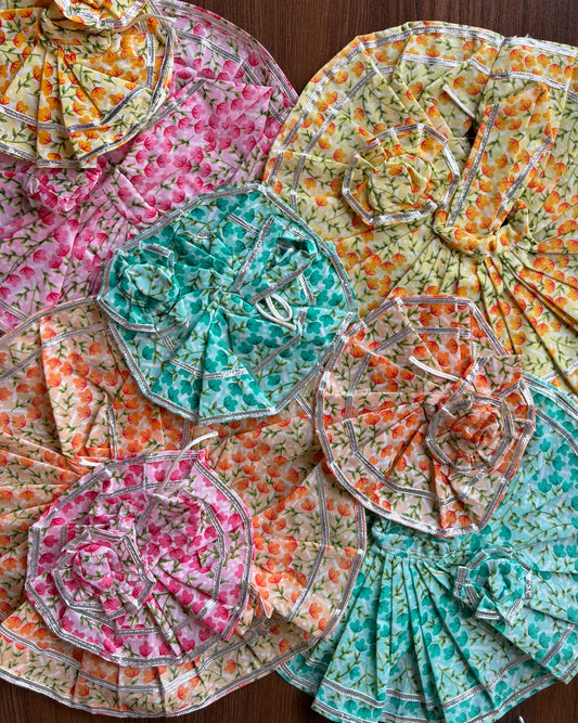 Summer Light Pastel Floral (Silver Gotta) Frock 👒🌞🌷 D2