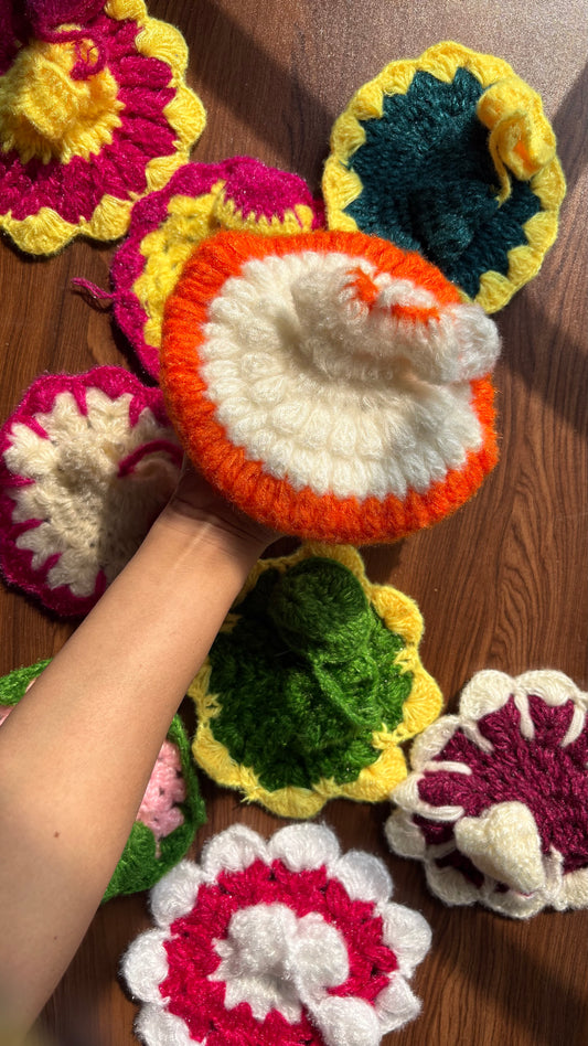 Crochet Frock with cap Size 3&4