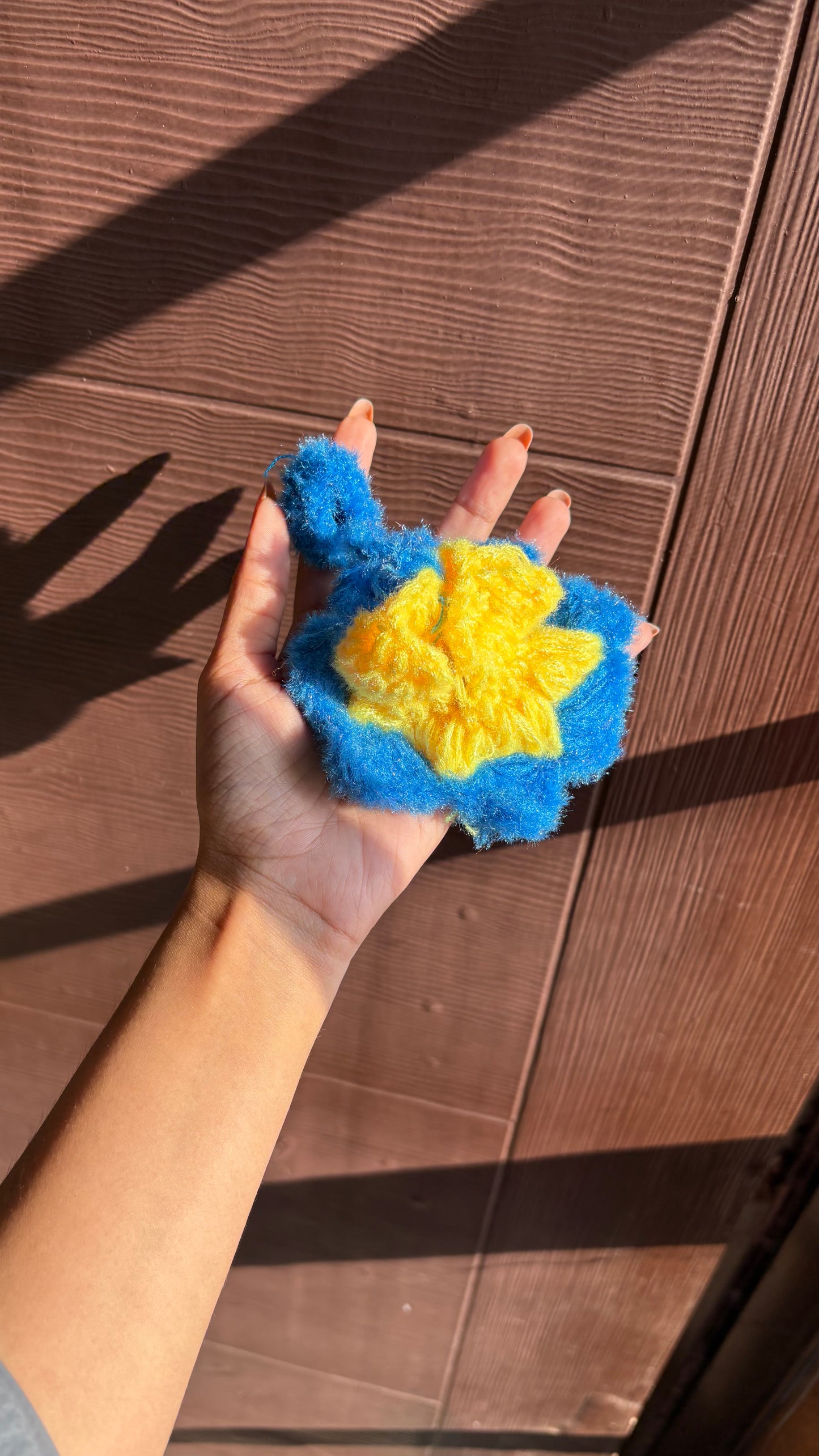 Sky blue- Neon YellowCrochet Frock Size 0 (NS2)