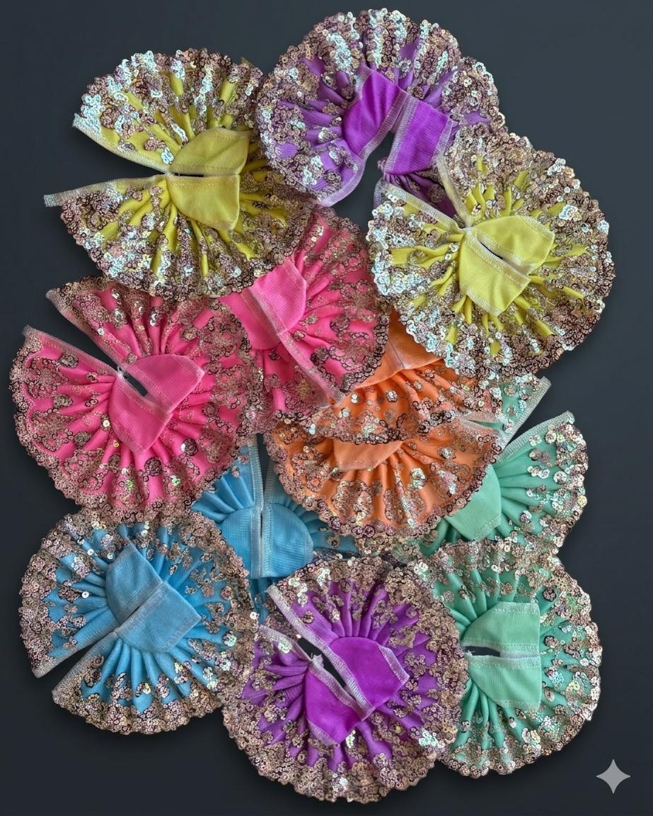 Chamkeele Thakur - Sequins Embroidery Work Frock for Laddu gopal