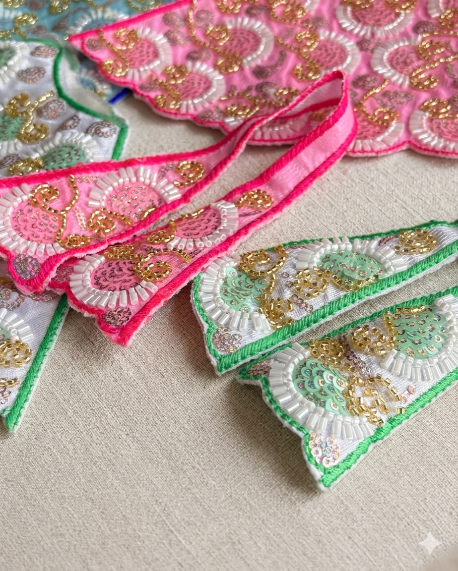 Shyam Baba Sequins Work Heavy Poshak (Size 3 inch)