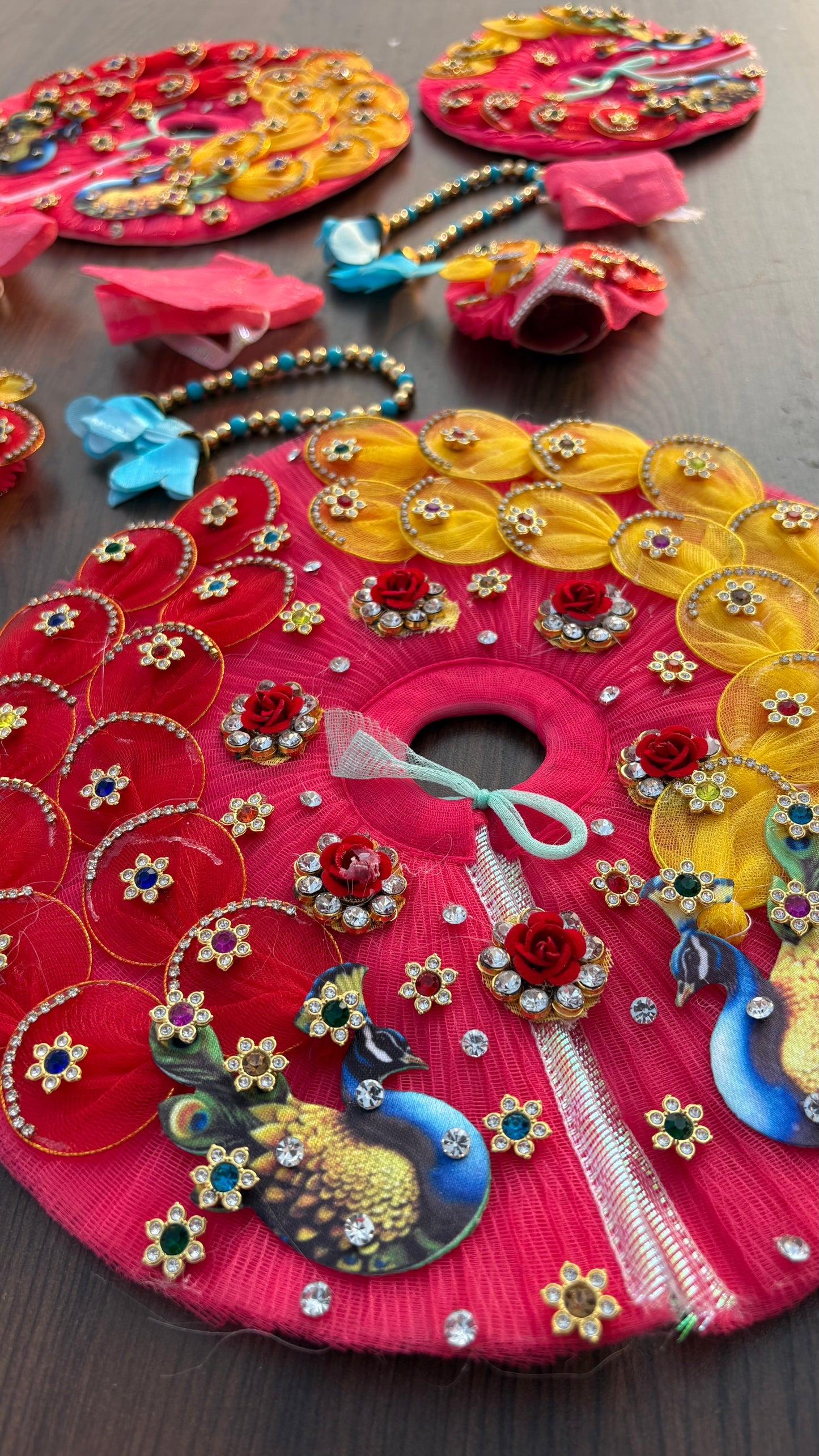 Pink Designer Poshak with Pagdi Size 5