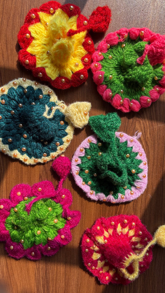 Moti Crochet Frock with Caps Size 2 & 3