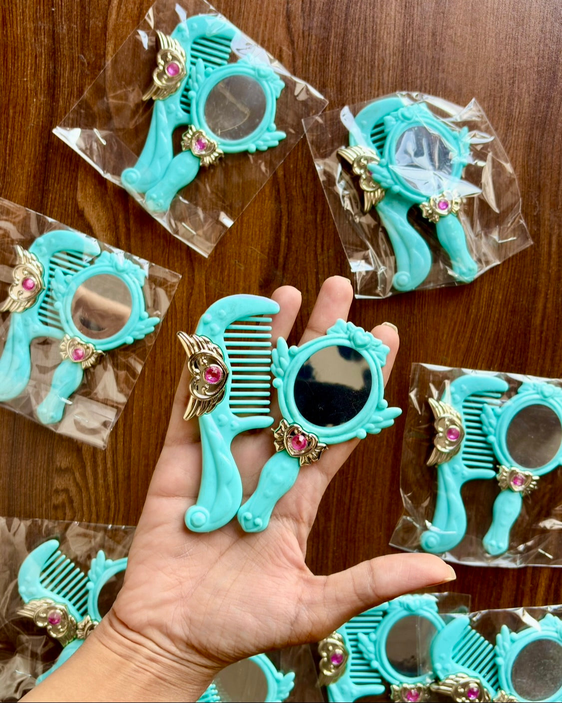 Plastic Mirror Toy & Comb Toy (for Laddu gopal & Radha Rani) Darpan