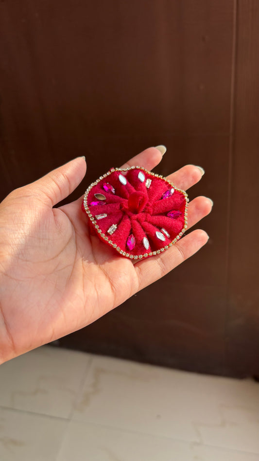 Gopu Red Pink Stone (Winter frock)