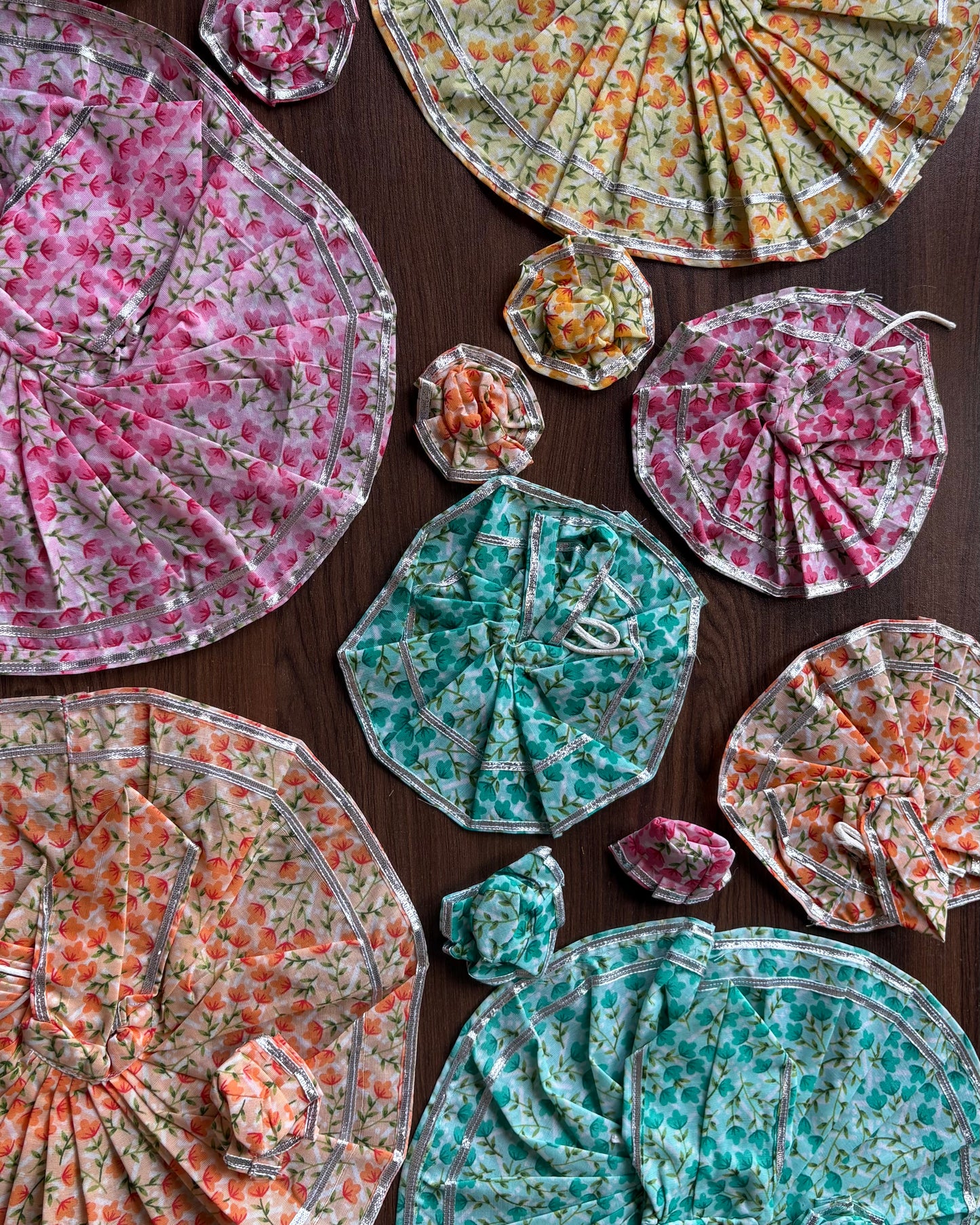 Summer Light Pastel Floral (Silver Gotta) Frock 👒🌞🌷 D2