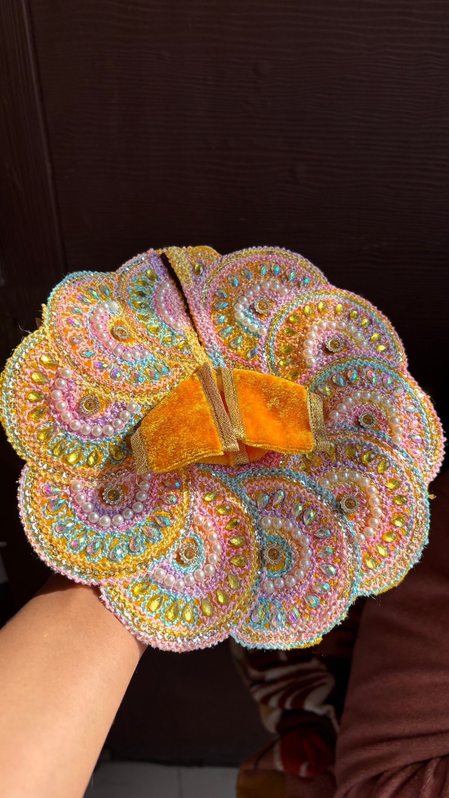 Laddu Gopal Heavy Poshak (Premium) (Chaand Shringaar) Size 2