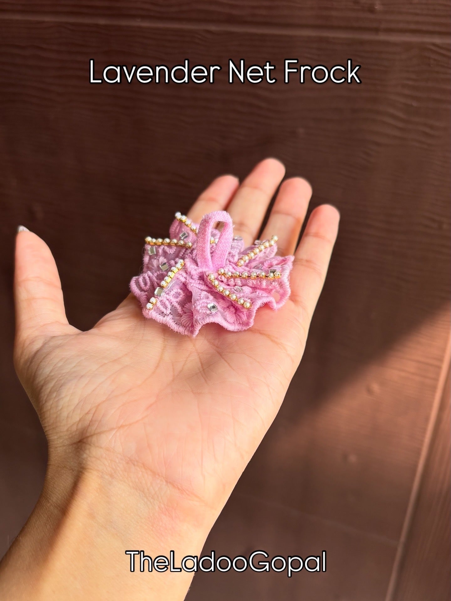 Lavender-Pink Net Gopu Frock 💜