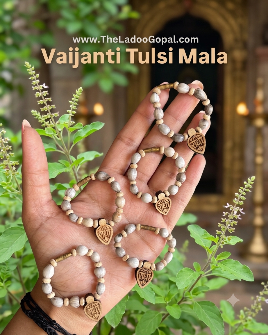 Laddu Gopal Vaijanti Tulsi mala (Radha name Locket)