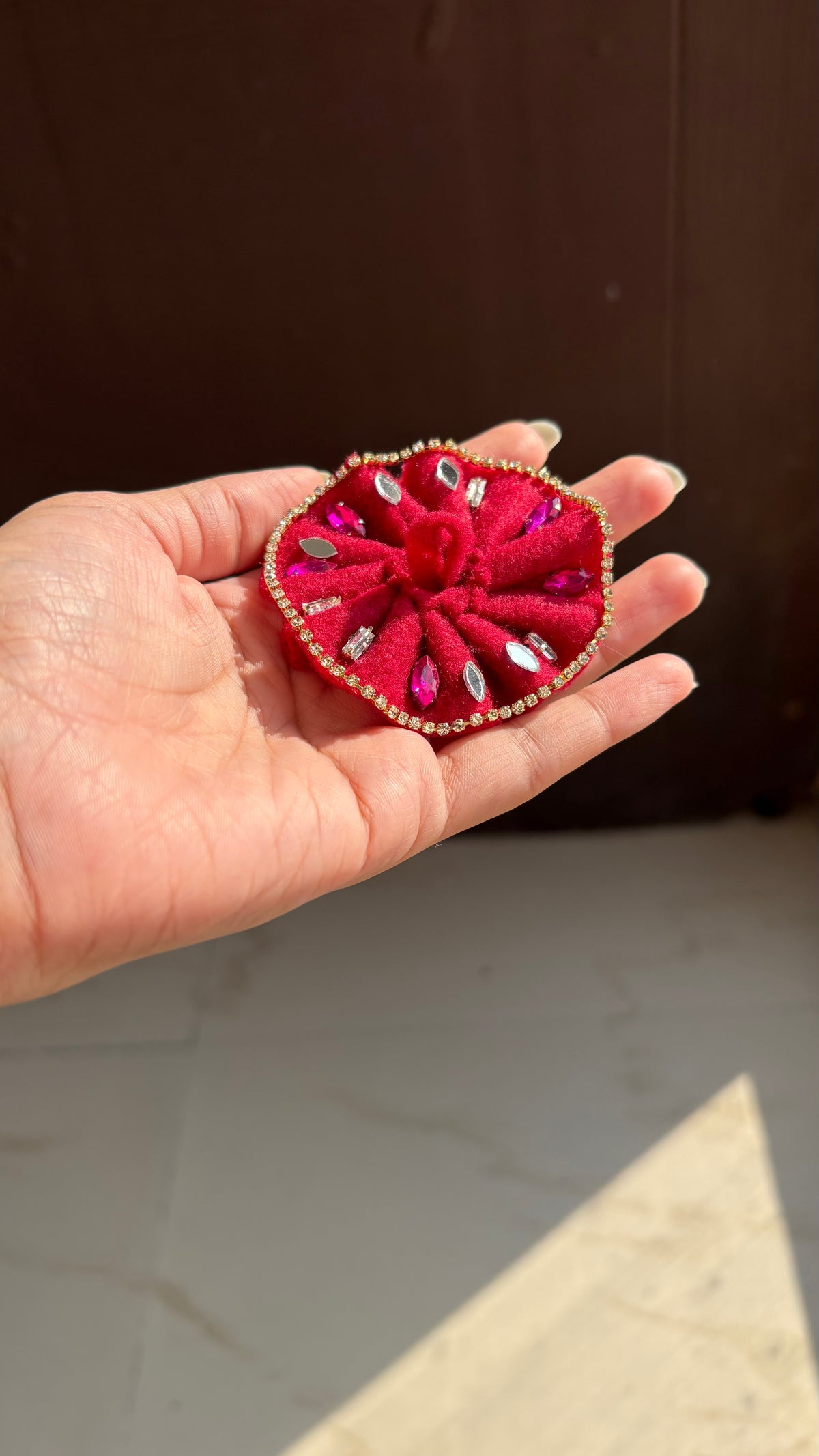 Gopu Red Pink Stone (Winter frock)