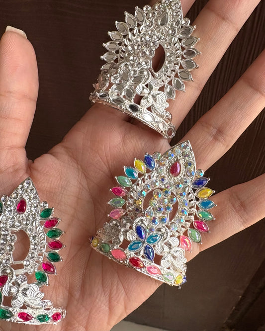 Harivansh Royal Silver Mukut (Size 5,6,7,8) D3