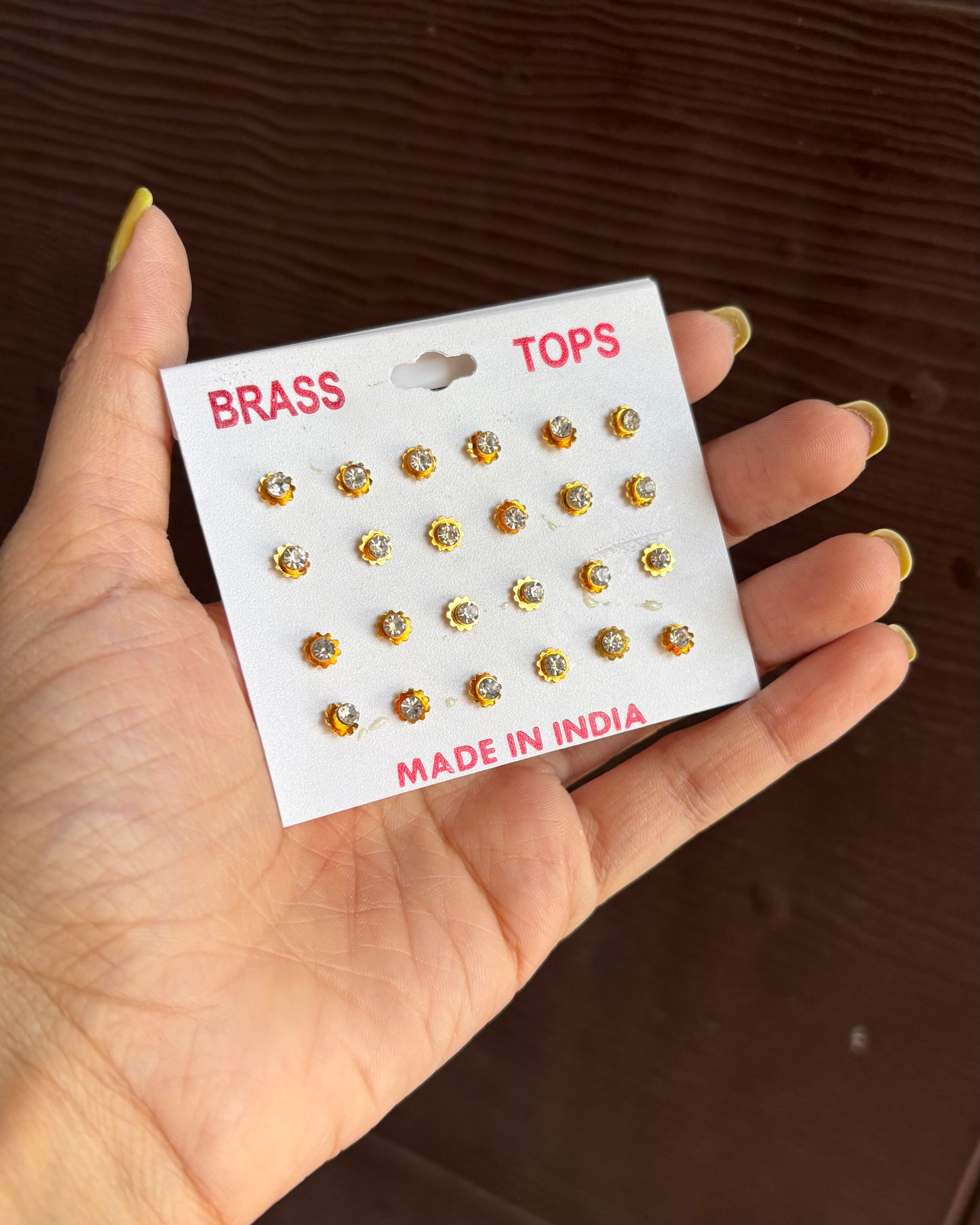 Brass Tops Earrings D1