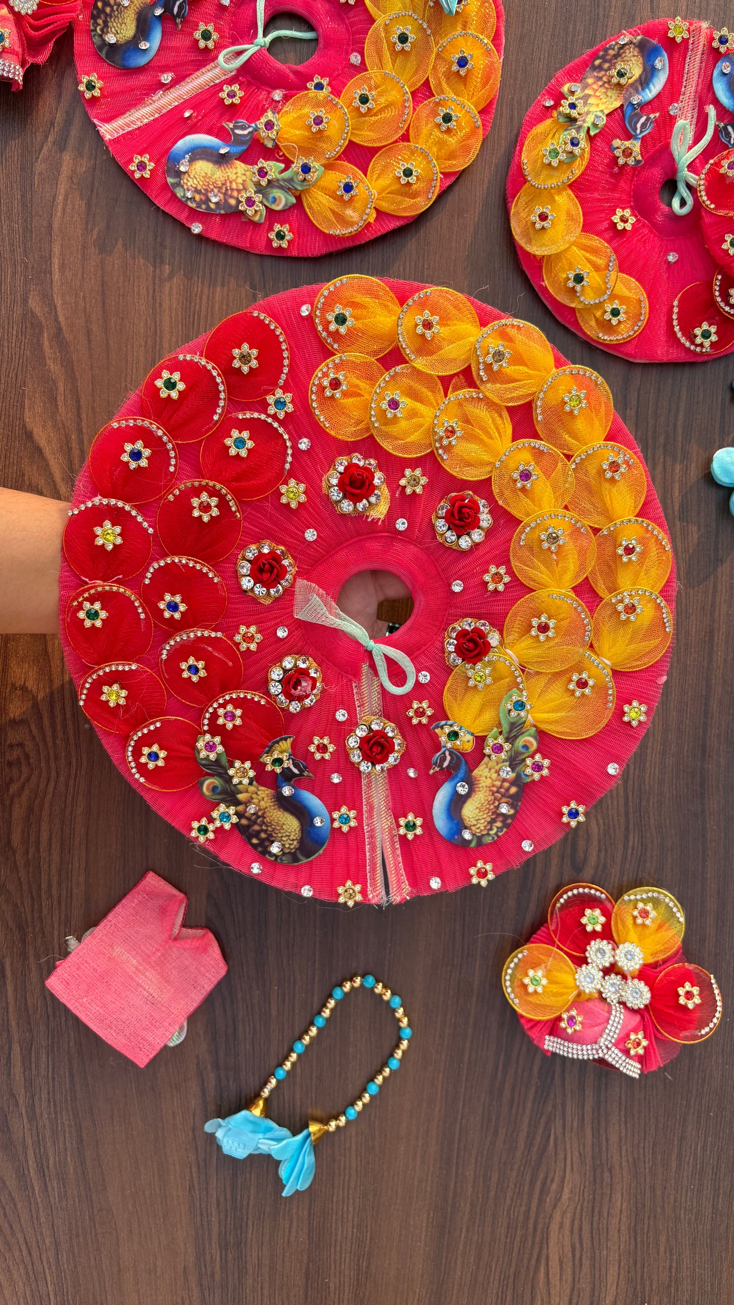 Pink Designer Poshak with Pagdi Size 5