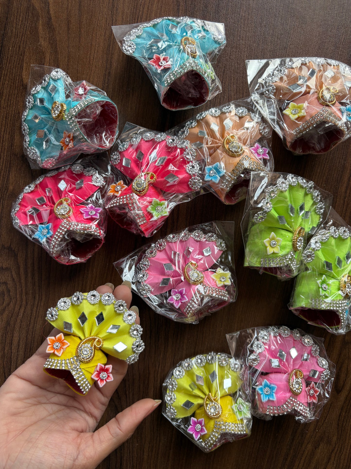 Mirror Work Pagdi for Laddu Gopal