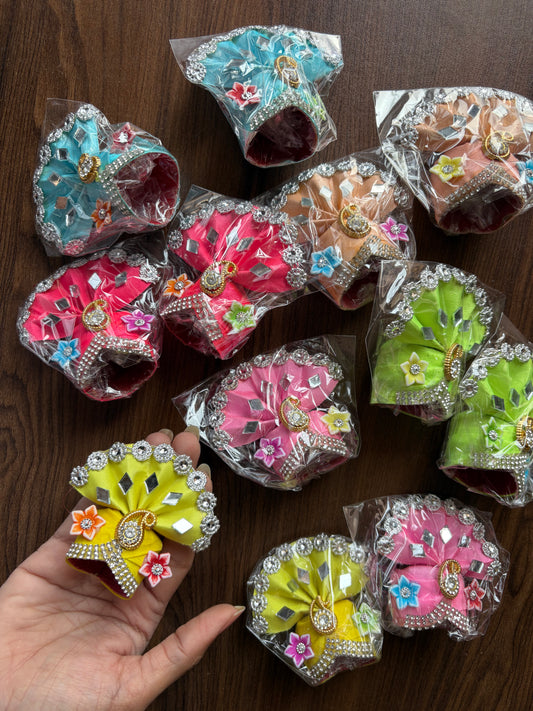 Mirror Work Pagdi for Laddu Gopal