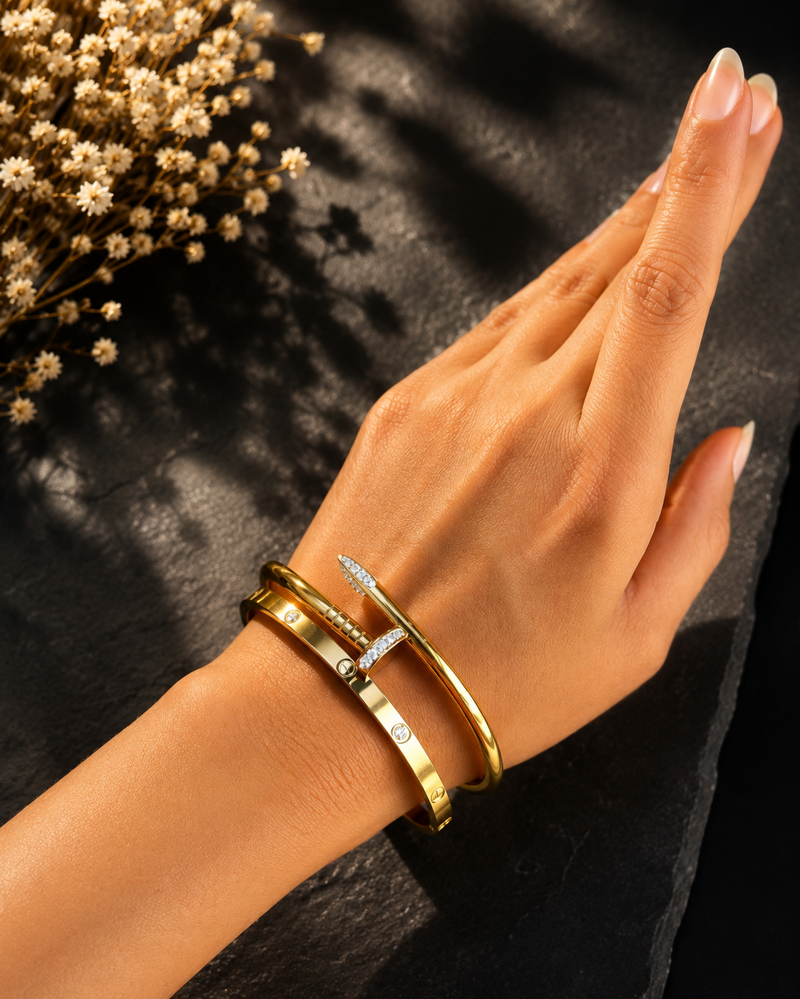 Stack of 2  Aurelia Cuff Gold Bracelet ⭐