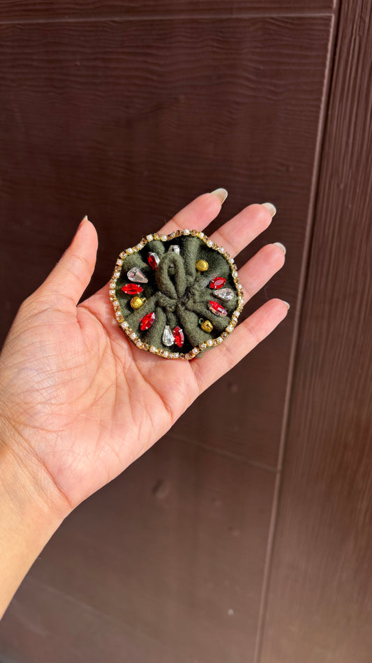 Ghungroo Olive Green Gopu Frock