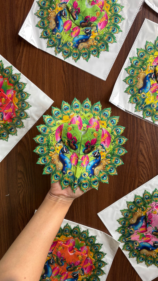 3D Radhe & Peacock Frock Size 2