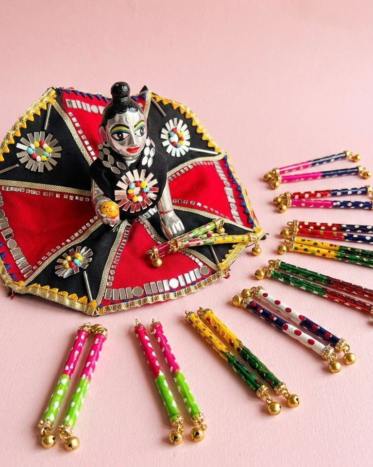 Dandiya Sticks -2 pieces (with Ghungroo)