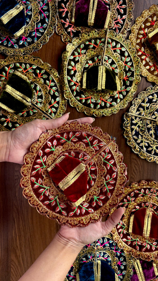 Velvet Embroidery Frock Size 1