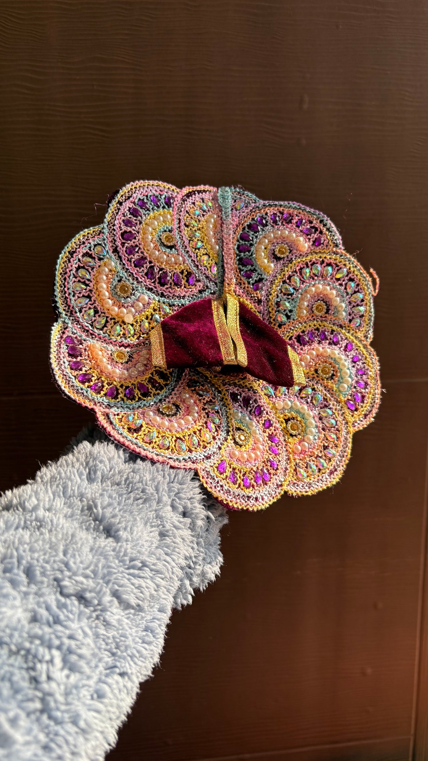 Laddu Gopal Heavy Poshak (Premium) (Chaand Shringaar) Size 2