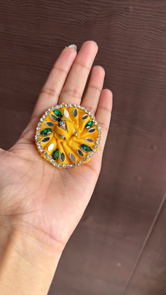 Gopu Yellow & Green Emerald 💛💚 Designer Frock 1 piece
