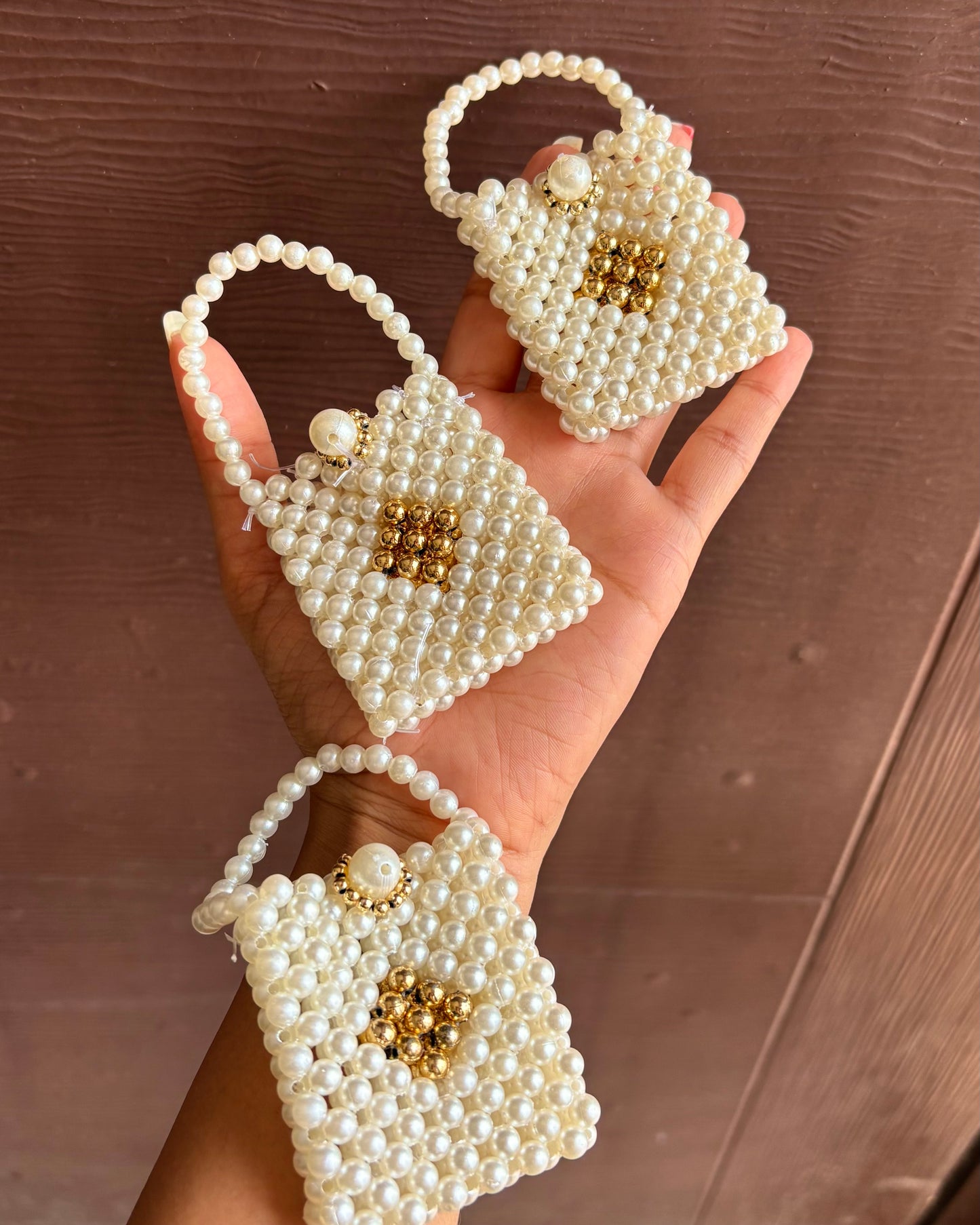 White Pearl Purse for Thakur ji & Radha Rani