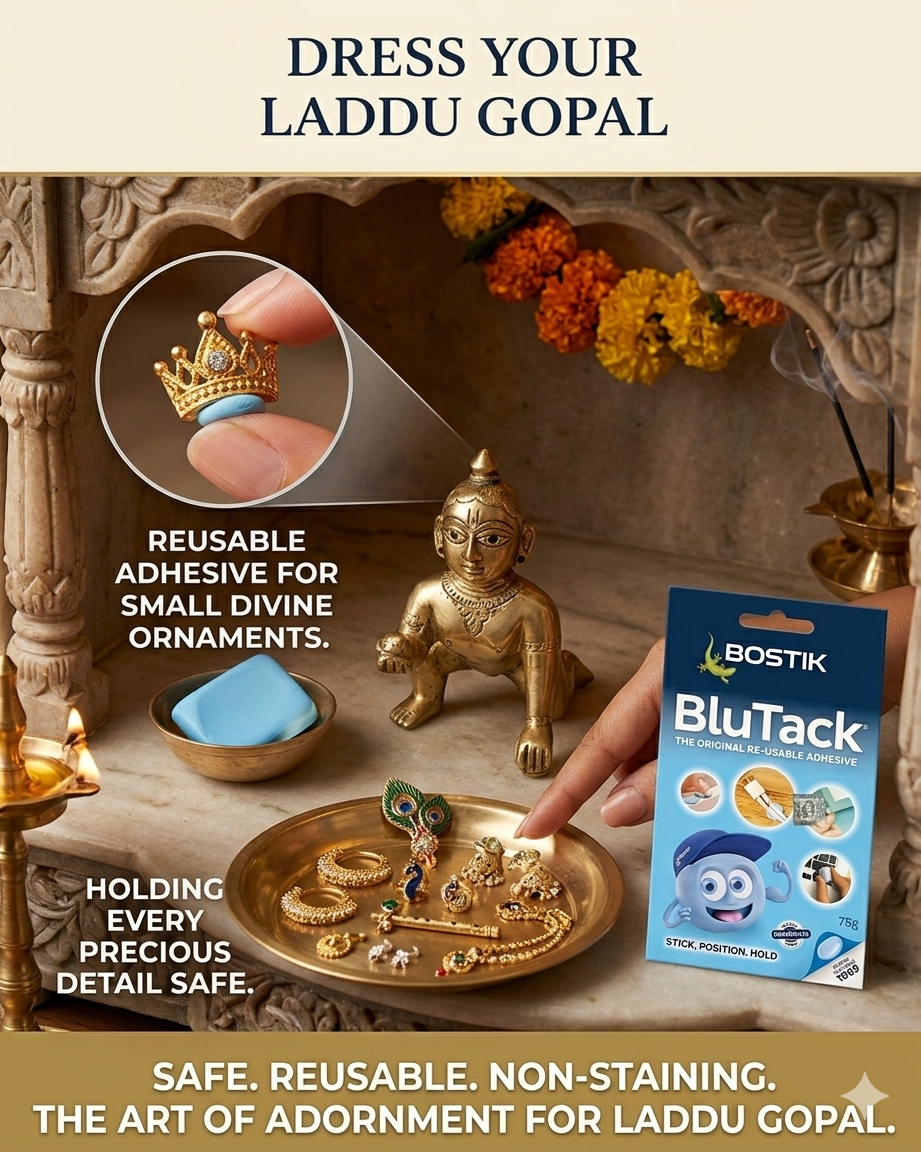 BluTack (Adhesive Wax - to stick Eyes,Tilak,Jewellery,Kalingi,Crown)