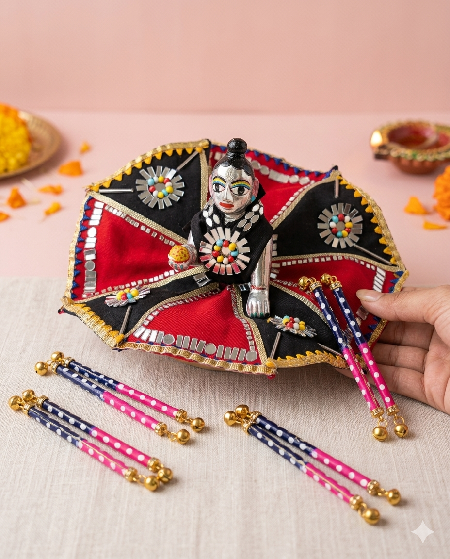 Dandiya Sticks -2 pieces (with Ghungroo)